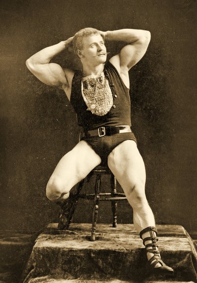 Eugen Sandow, in Classical Ancient Greco-Roman Pose by Napoleon Sarony